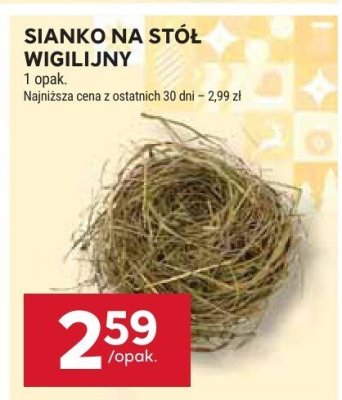 Sianko na stół wigilijny promocja w Stokrotka