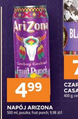 Napój Arizona puszka, fruit punch promocja w Stokrotka
