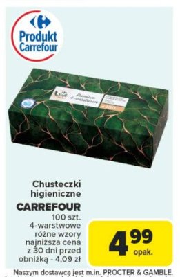 Chusteczki higieniczne Carrefour soft promocja