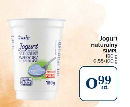 Jogurt naturalny Simpl promocja