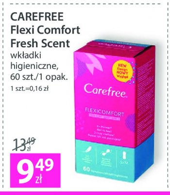 Wkładki higieniczne fresh scent Carefree flexi comfort promocja