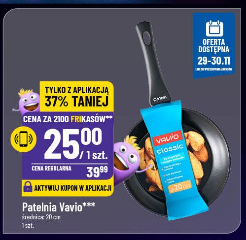 Patelnia 20 cm Vavio promocja