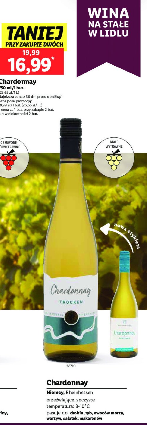 Wino Trocken chardonnay promocja