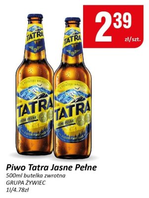 Piwo Tatra Jasne Pełne promocja w Chorten
