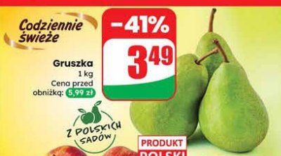 Gruszka suszona promocja w Dino