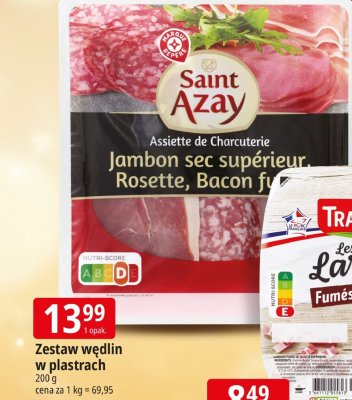 Zestaw wędlin w plastrach promocja w Leclerc