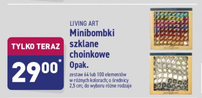 Bombki szklane mini 2.5 cm Living art promocja