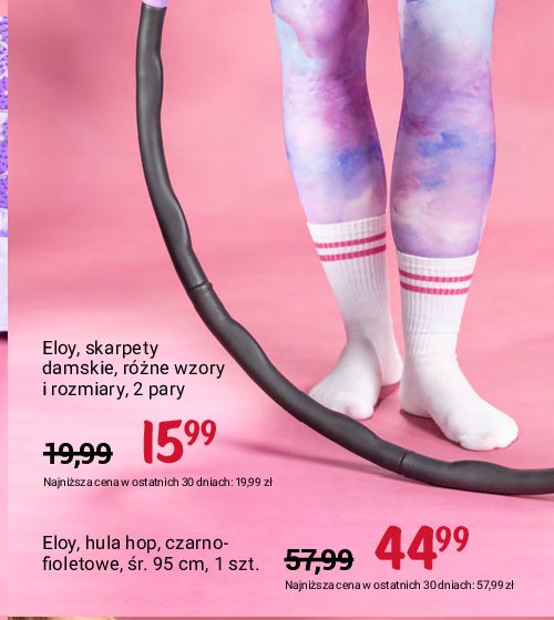 Hula hop czarno-fioletowe 95 cm Eloy promocja