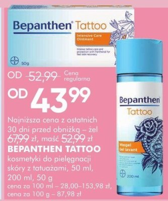 BEPANTHEN TATTOO kosmetyki do pielęgnacji tatuażu promocja w Super-Pharm