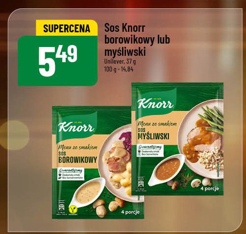 Sos borowikowy Knorr promocja w POLOmarket