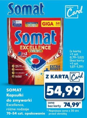 Kapsułki do zmywarki Excellence różne rodzaje 70-54 szt.  promocja w Kaufland