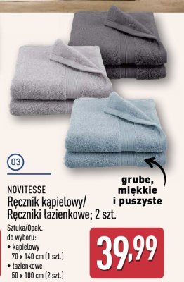 Ręcznik kąpielowy 70x140 cm promocja w Aldi