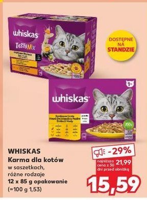 Karma dla kota kremowe wariacje kurczak i warzywa + jagni臋cina i indyk Whiskas tasty mix promocja