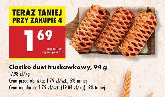 Ciastko duet z truskawkami promocja