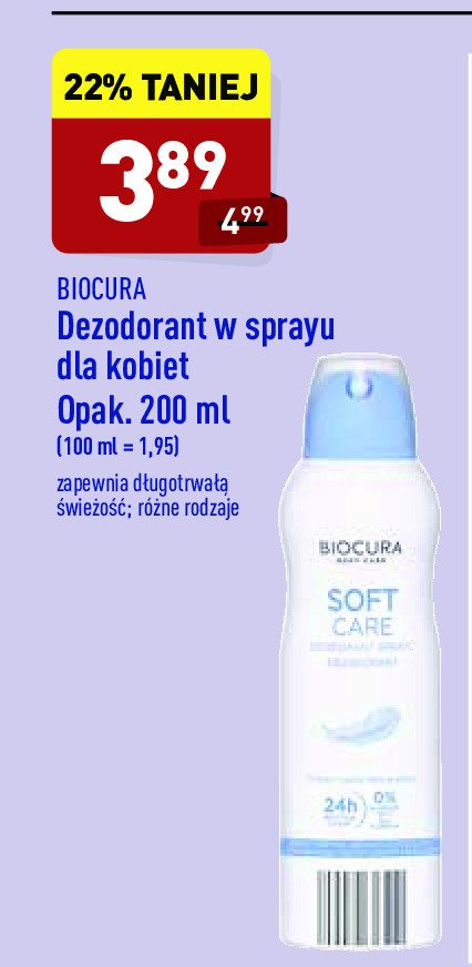Dezodorant soft care Biocura promocje