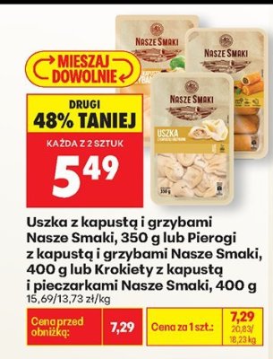 Łazanki z kapustą i grzybami 450 g promocja w Biedronka