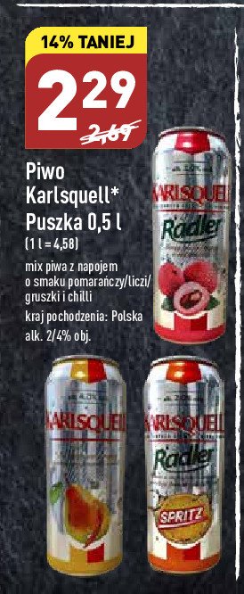 Piwo spritz Karlsquell radler promocja