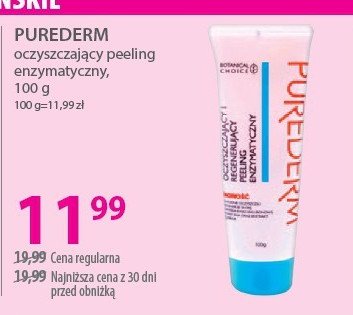 Peeling enzymatyczny Purederm promocja w Hebe