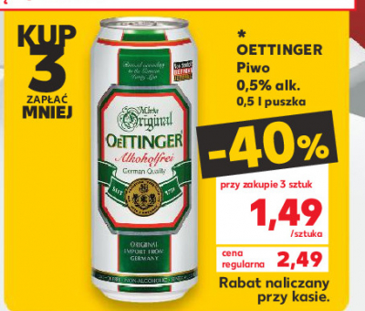 Piwo Oettinger alkoholfrei promocja