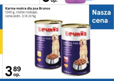 Karma dla psa wołowa Brunos promocja