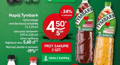 Napój Tymbark różne rodzaje promocja w Żabka