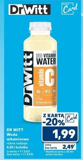 Napój citrus Dr witt vitamin water promocja w Kaufland