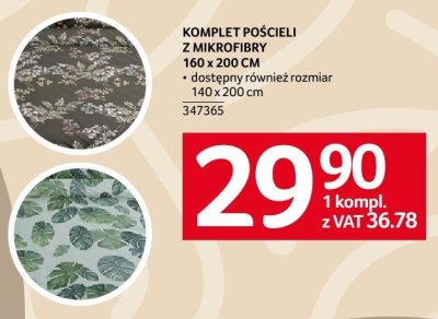 Komplet pościeli z mikrofibry 160 x 200 cm różne wzory promocja w Selgros