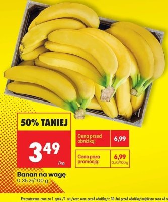 Banan na wagę promocja w Biedronka