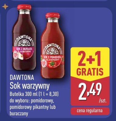 Sok warzywny DAWTONA promocja w Aldi