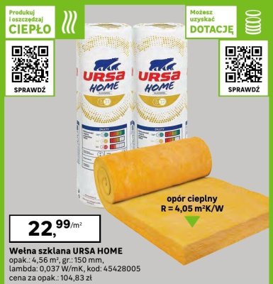 Wełna szklana URSA HOME promocja w Leroy Merlin