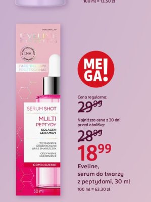 Serum shot multipeptydowe Eveline face therapy proffessional promocja