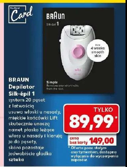 Depilator silk-epil 1170 Braun promocja