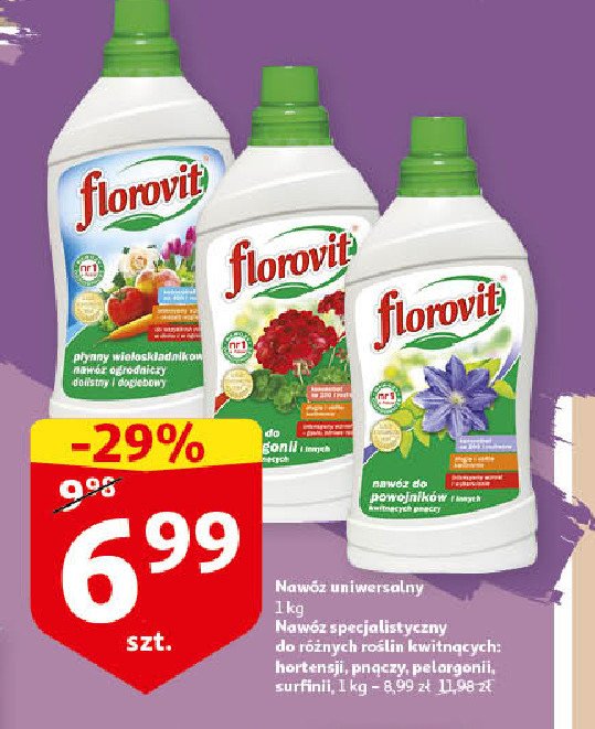Nawóz do pelargonii Florovit promocja