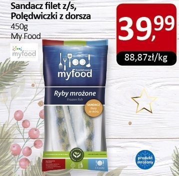 Sandacz filet z/s, Polędwiczki z dorsza My Food promocja w Market Point