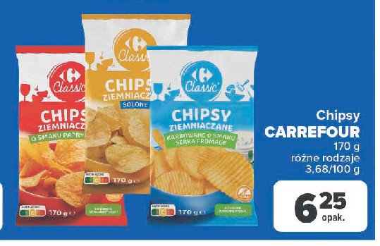 Chipsy fromage Carrefour classic promocja