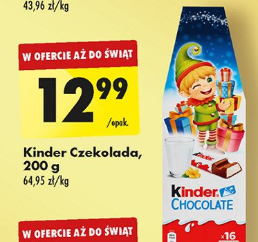 Czekoladki świąteczne Kinder chocolate promocja w Biedronka