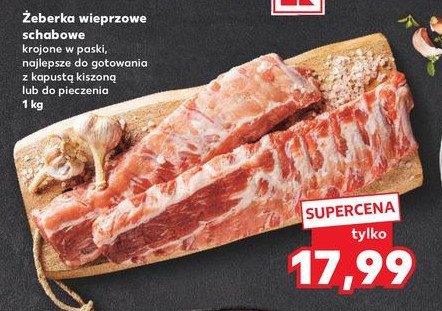 Żeberka wieprzowe schabowe promocja w Kaufland