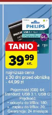 Karta pamięci micro sd 64 gb + adapter Philips promocja