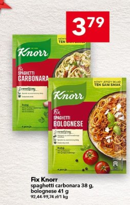 Fix Knorr spaghetti carbonara 38 g promocja w LEWIATAN