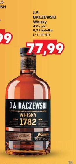 Whisky J.a. baczewski whisky 1782 promocja