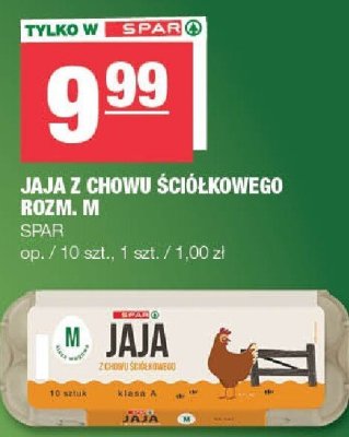 Jaja z chowu ściółkowego rozm. M spar promocja w SPAR