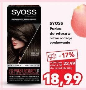 Farba do włosów 3.1 Syoss professional performance promocja