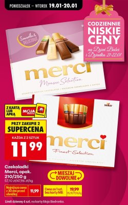 Czekoladki Merci Mousse Selection opak. 210g promocja w Biedronka