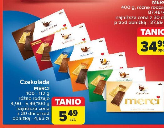 Czekolada pomarańczowo-migdałowa Storck merci promocja