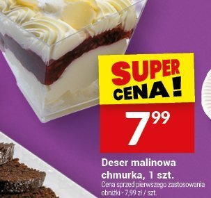 Deser malinowa chmurka, 1 szt. promocja w Twój Market