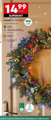 Lampki choinkowe 100 LED promocja w Biedronka
