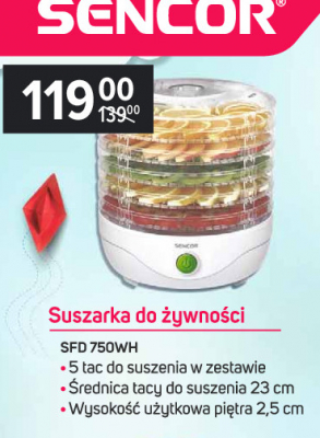 Suszarka spożywcza sfd 750wh Sencor promocja