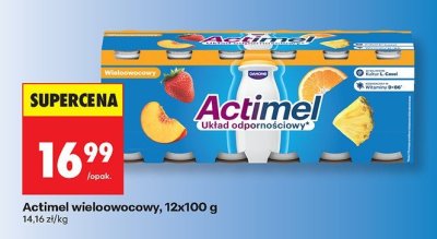 Jogurt Actimel wieloowocowy 12x100g promocja w Biedronka