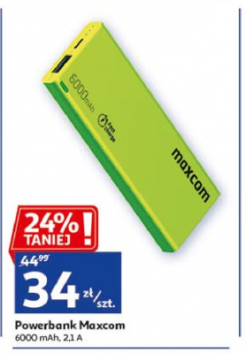 Powerbank 2.1a 6000 mah Maxcom promocja