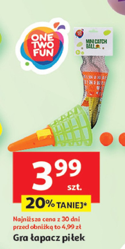Gra zręcznościowa łapacz piłek One two fun promocja w Auchan
